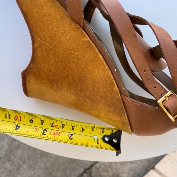 Nine West wooden wedge gladiator sandals - Picture 5 of 10